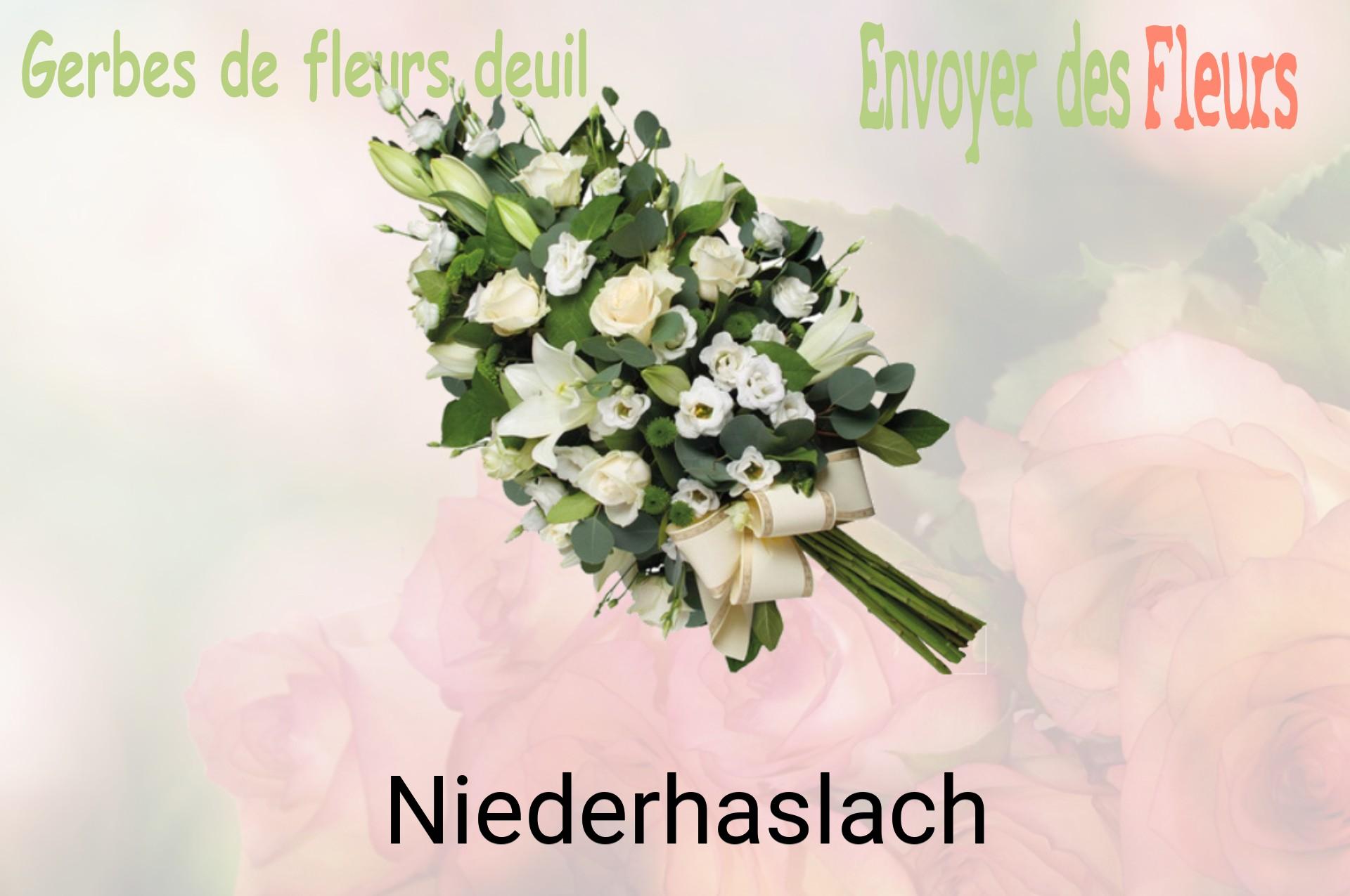 Gerbe de fleurs de deuil livrée à Niederhaslach